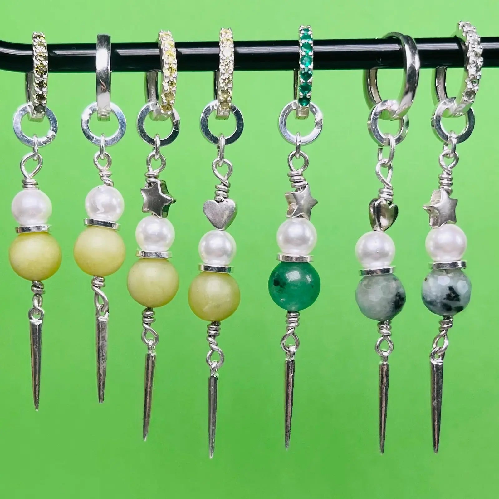 Örhängen - Stenar Med Stjärnor & Hjärtan - L8Hasselblad