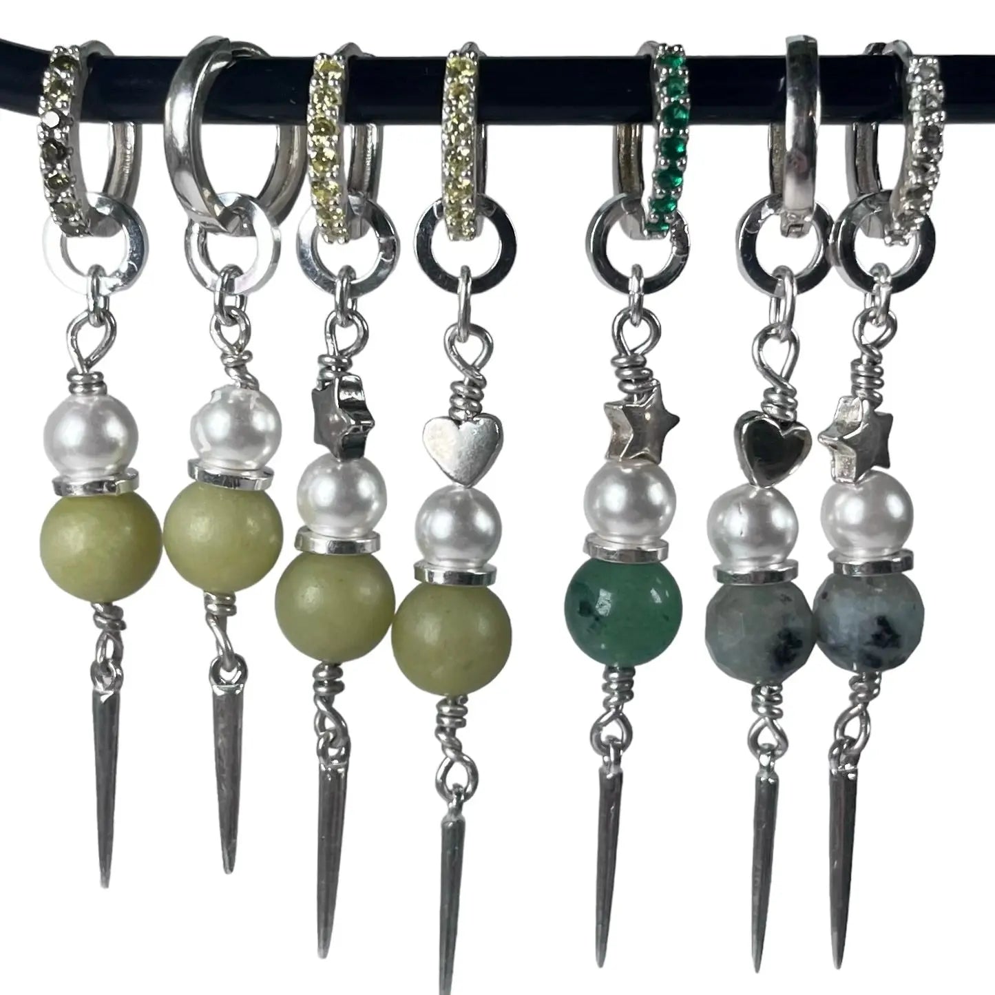 Örhängen - Stenar Med Stjärnor & Hjärtan - L8Hasselblad