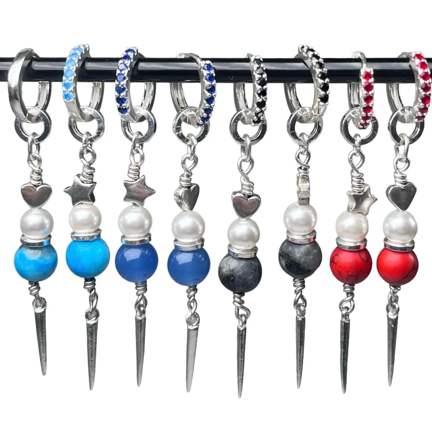 Örhängen - Stenar Med Stjärnor & Hjärtan - L8Hasselblad