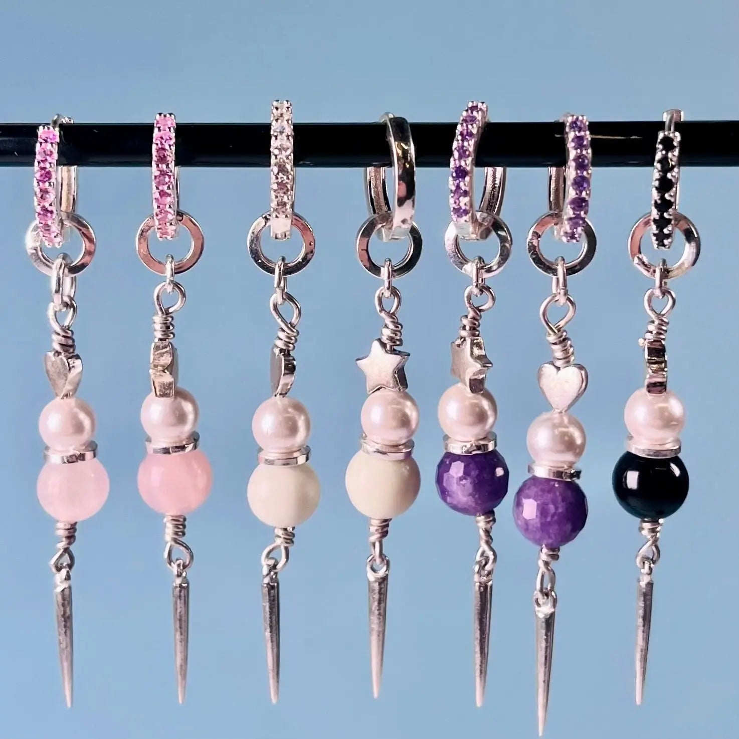 Örhängen - Stenar Med Stjärnor & Hjärtan - L8Hasselblad