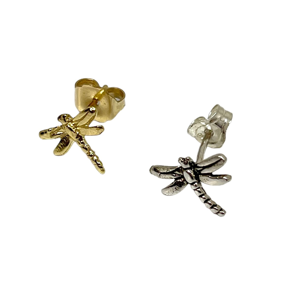 Stud earring with dragonfly