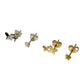 Stud earring with butterfly single &amp; duo