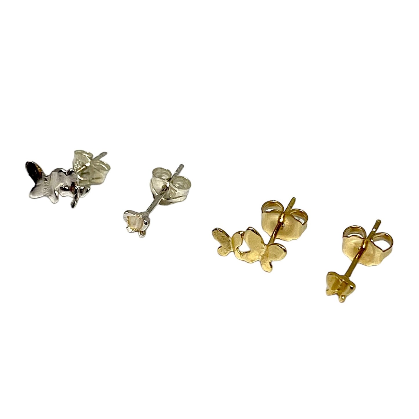 Stud earring with butterfly single &amp; duo