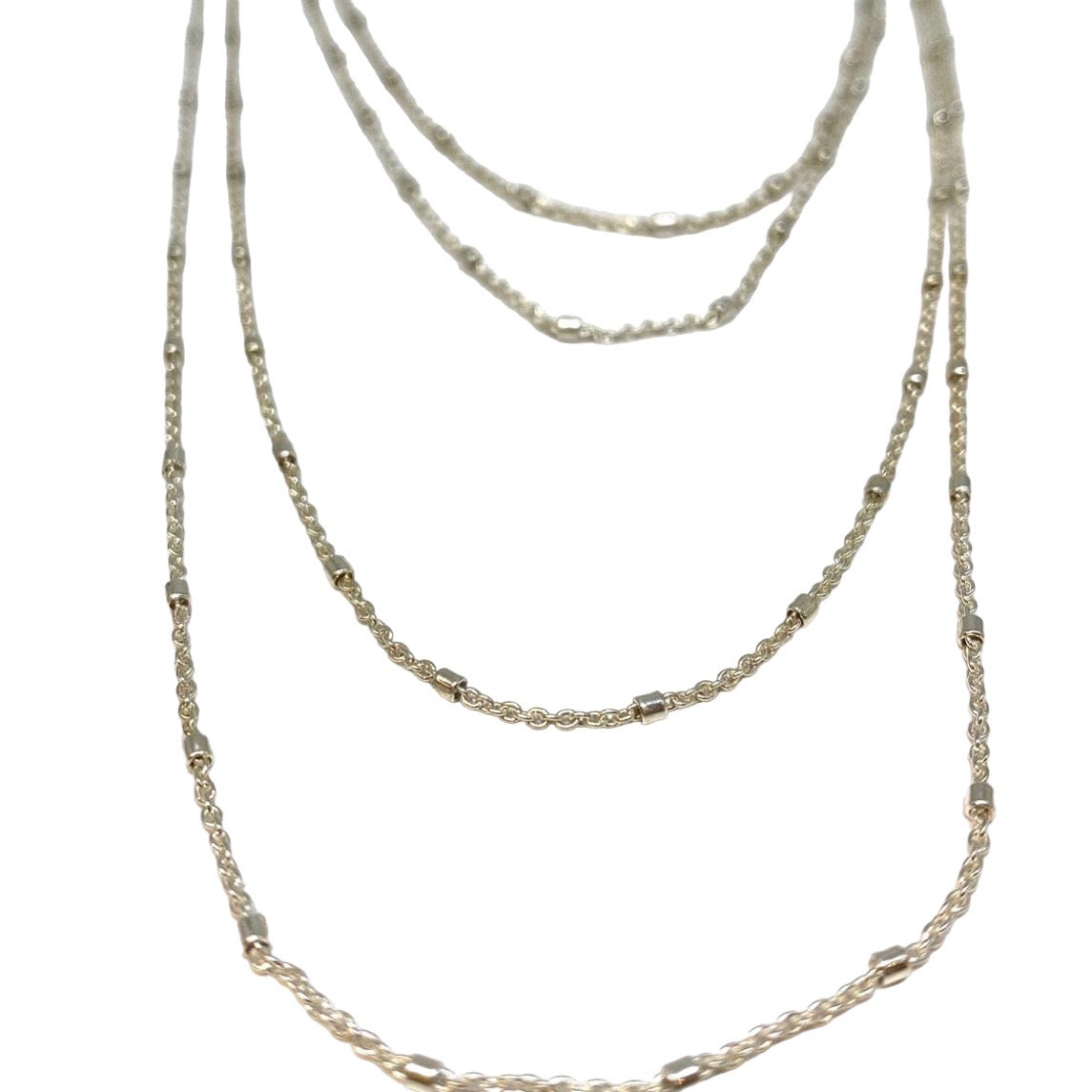Thin stylish chain with silver studs