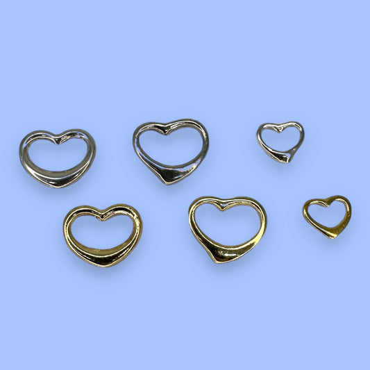 Uneven hearts (necklace charm)