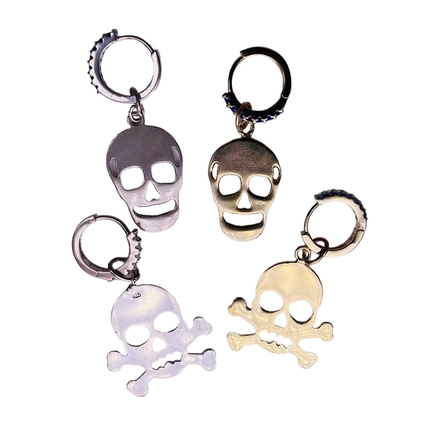 Flat skulls (charms for necklaces)