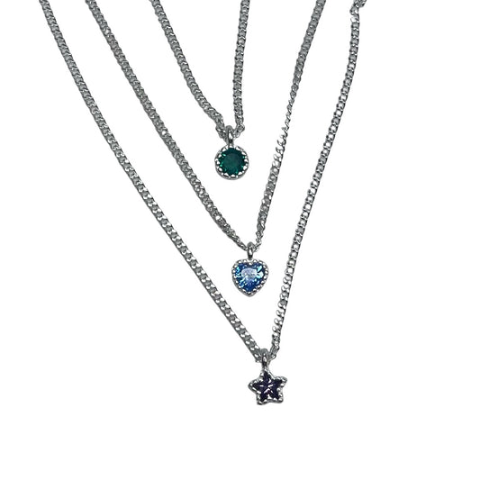 Necklace - Mini motif with zircons