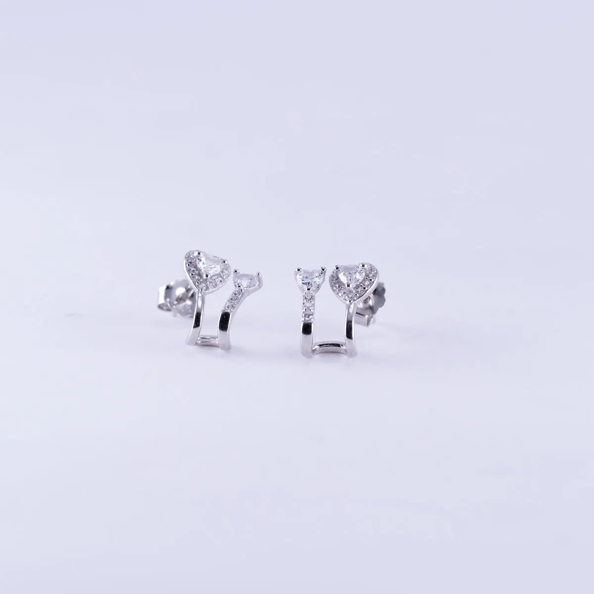 Stiftörhänge - Dubblett Hjärtan L8Hasselblad