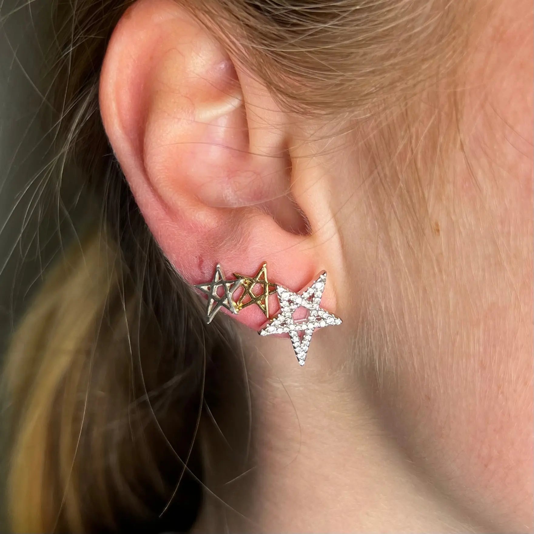 Stiftörhänge - Ojämna Stjärnor - L8Hasselblad