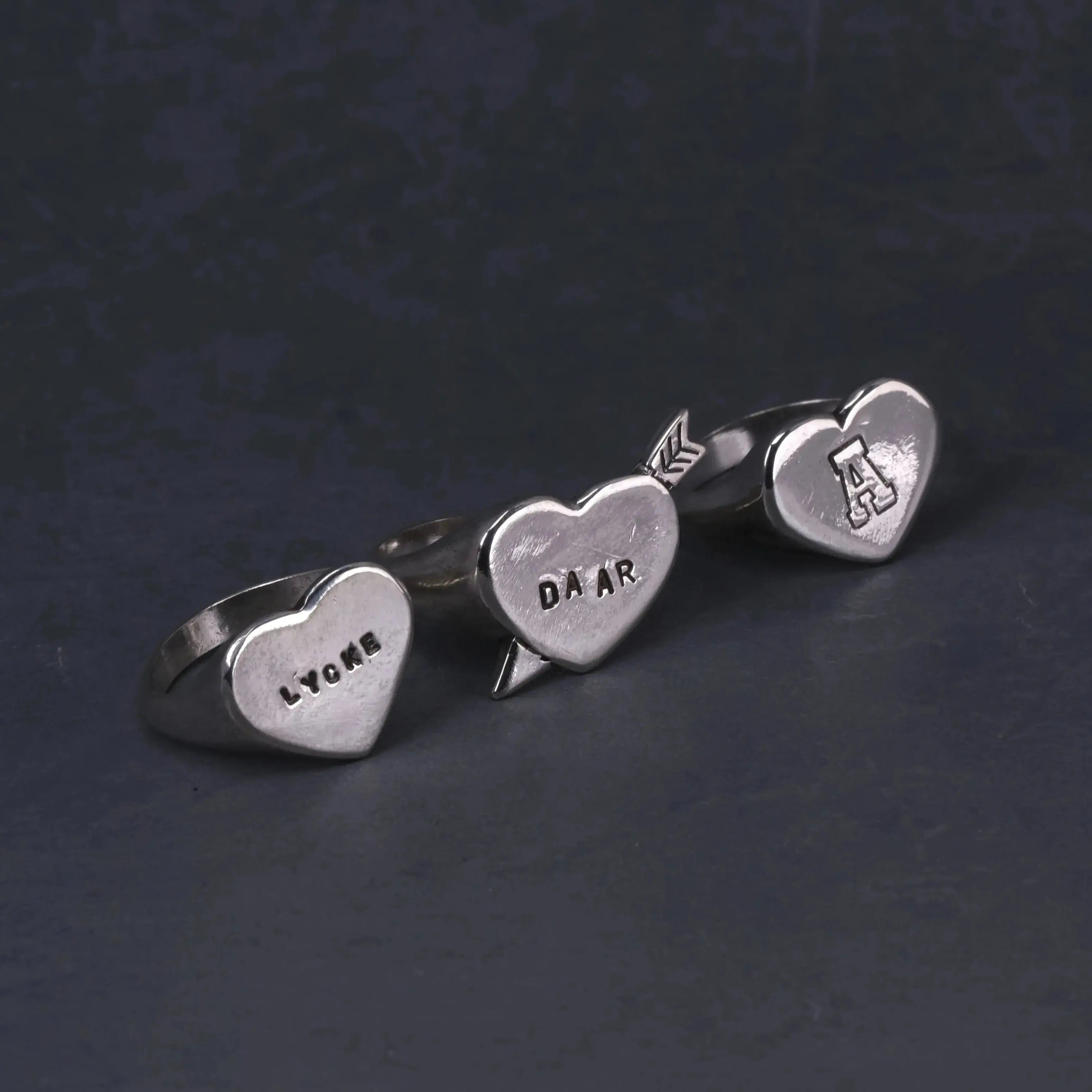 Hjärtklackring m. personlig stämpling L8Hasselblad